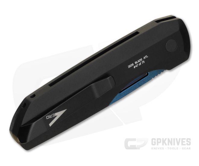 Protech Vero Synapse Auto - Blue Linen Micarta - Sapphire Blue PVD