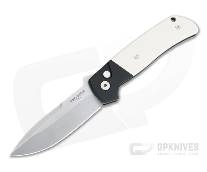 Protech X Terzuola ATCF Tuxedo Stonewashed Magnacut Ivory Micarta Black Automatic BT2751 - PT-BT2751