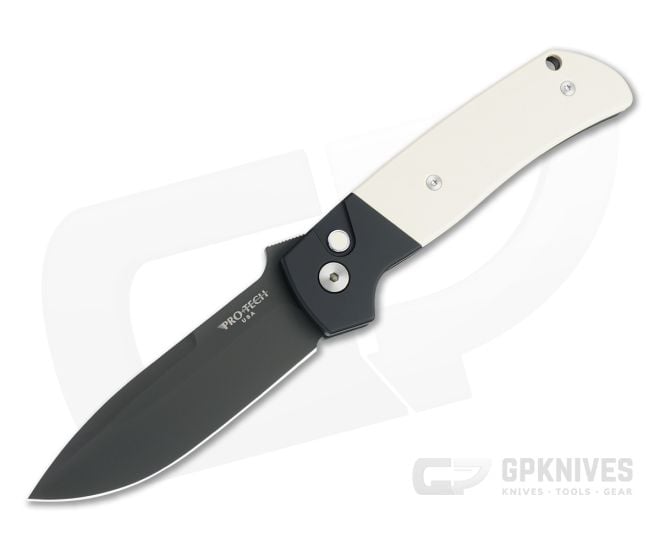 Protech X Terzuola ATCF Automatic Tuxedo Black DLC Magnacut Ivory Micarta Folder BT2752 - PT-BT2752