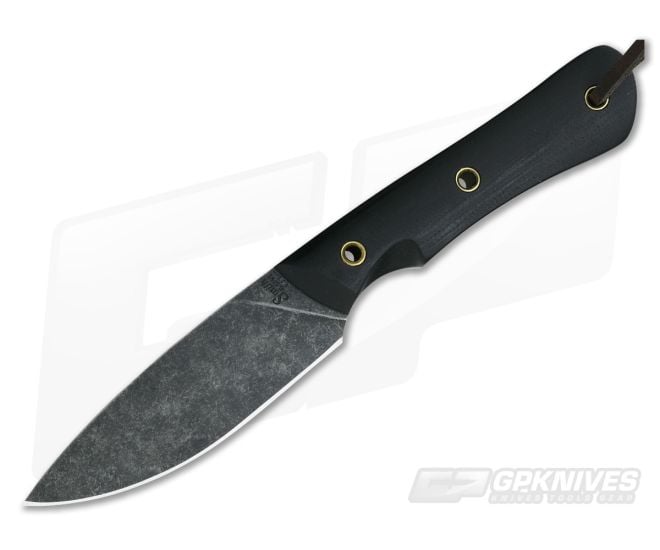 Smith & Sons Brave Darkened D2 Black Micarta Every Day Carry Fixed Blade - SS-BVDK-MC-BLK