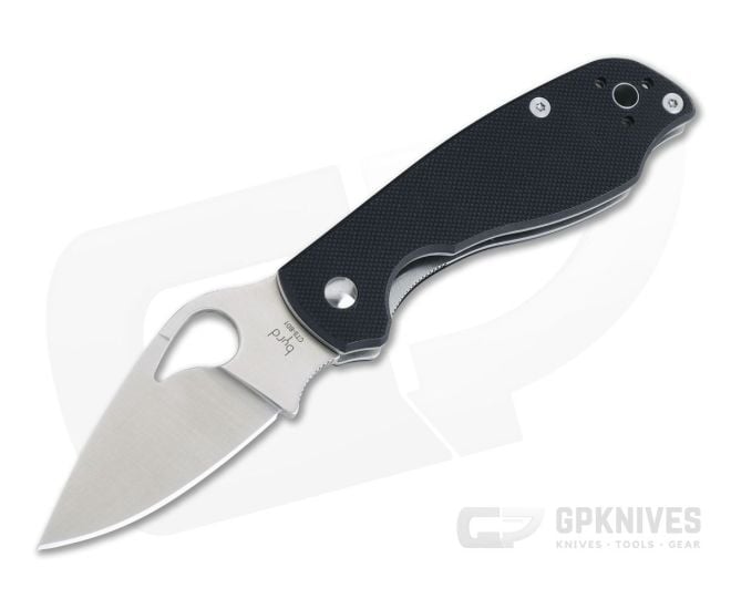 Byrd Crow 2 Black G-10 Satin BD1 Plain Edge 09GP2 - BY-09GP2