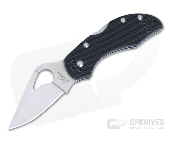 Byrd Robin 2 Black G-10 Satin Plain Edge 10GP2 - BY-10GP2