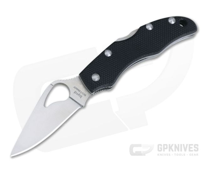 Byrd Finch 2 Black G-10 Satin Plain Edge 11GP2 - BY-11GP2