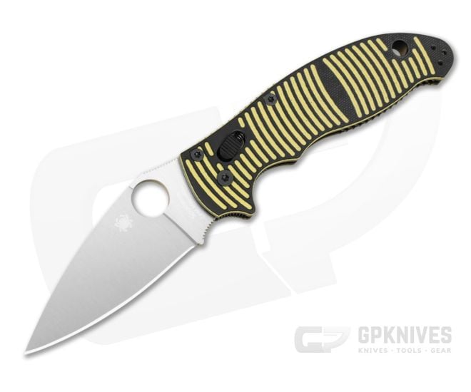 Spyderco Manix 2 Salt Yellow/Black G10 Magnacut Plain Edge Folding Knife (3.37") C101GBKYLMCP2 - SP-C101GBKYLMCP2