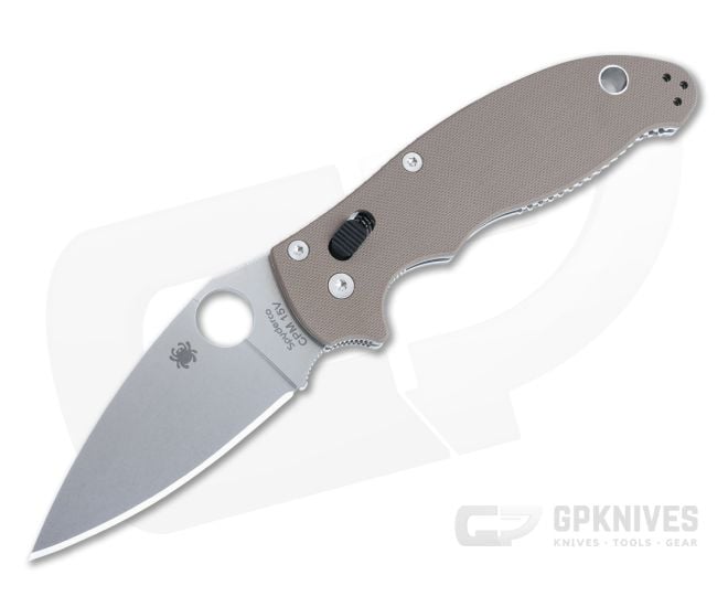 Spyderco Manix 2 Sprint Run Stonewash CPM-15V Brown G10 Folder C101GPBN15V2 - SP-C101GPBN15V2