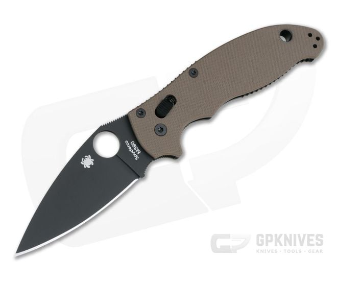 Spyderco Manix 2 Limited Black DLC M390 Earth Brown G10 C101GPBNBK2 - SP-C101GPBNBK2