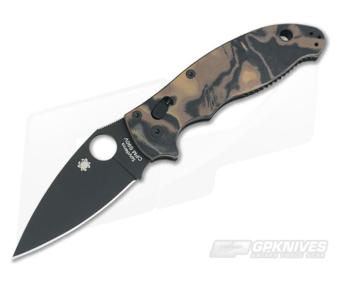 Spyderco Manix 2 Sprint DLC S90V Burled G10 C101MGPBRBBK2 - SP-C101MGPBRBBK2