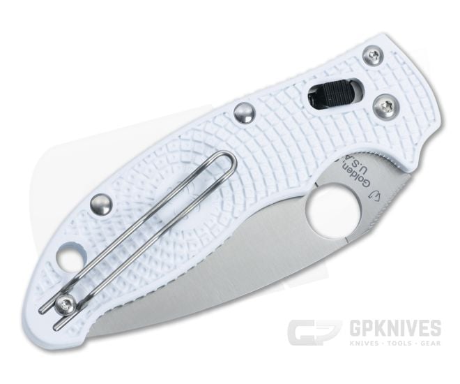 Spyderco Manix 2 White Lightweight Ball Bearing Lock knife Satin
