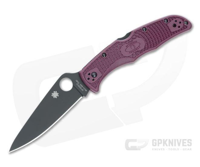 Spyderco Endura 4 PD#1 Burgundy Sprint Run - SP-C10BGBKP