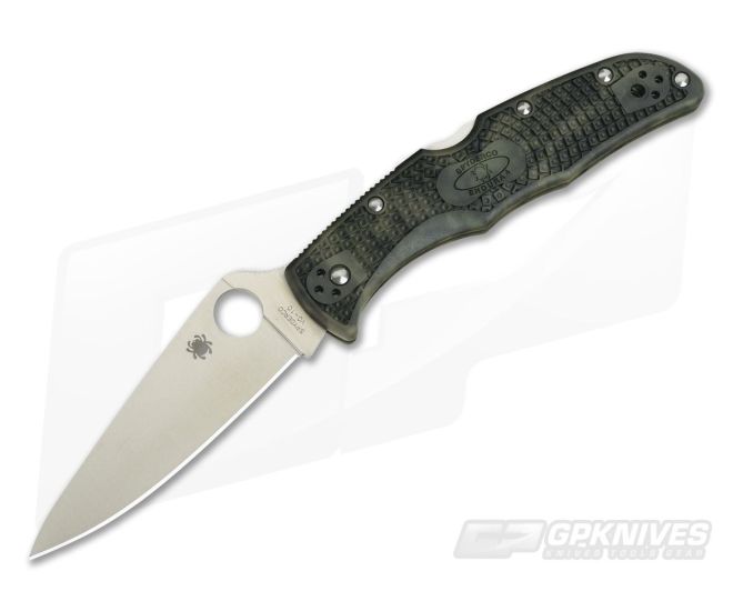 Spyderco Endura 4 Zome Green FRN Flat Ground C10ZFPGR - SP-C10ZFPGR