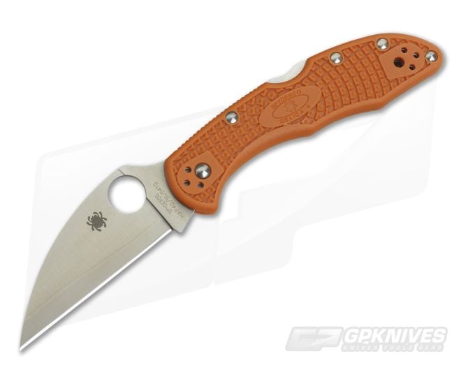 Spyderco Delica 4 Wharncliffe Sprint Burnt Orange FRN HAP40/SUS 410 Laminate - SP-C11FPWCBORE