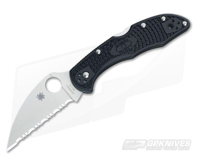 Spyderco Delica 4 FRN Wharncliffe Serrated VG10 C11FSWCBK - SP-C11FSWCBK
