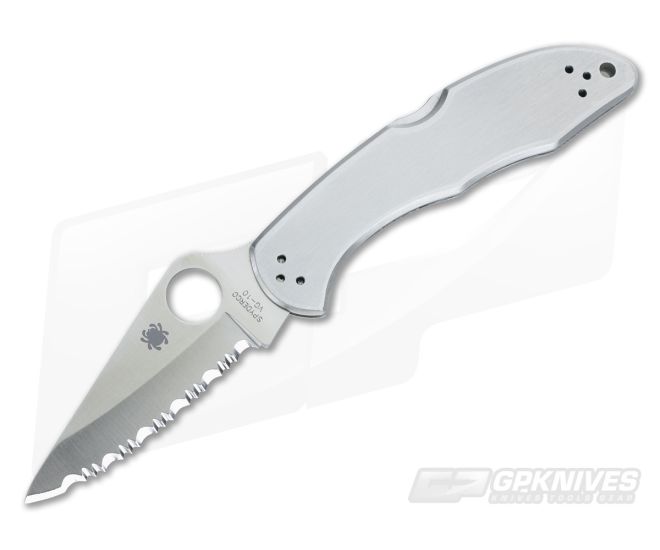 Spyderco Delica 4 Stainless Steel Serrated VG10 C11S - SP-C11S