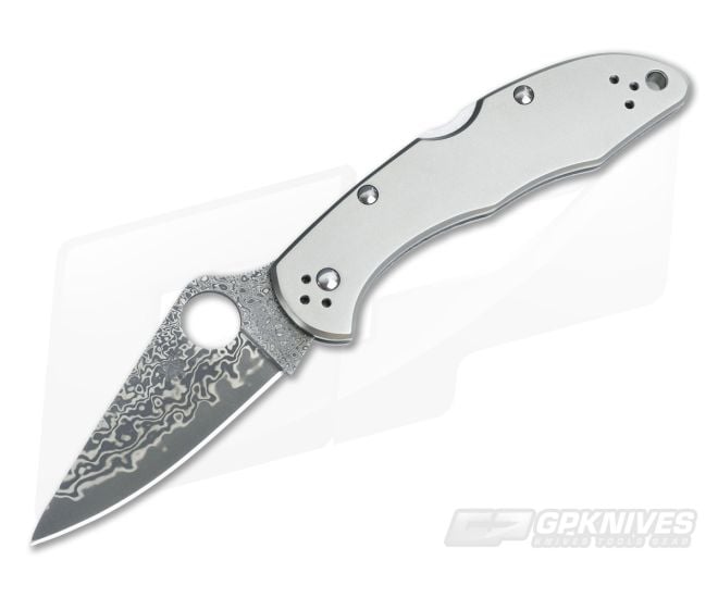 Spyderco Delica 4 Titanium & Damascus C11TIPD - SP-C11TIPD