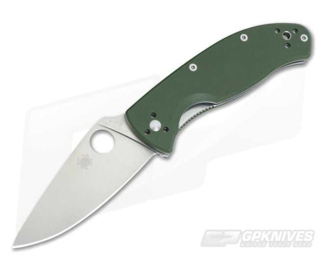 Spyderco Tenacious Green G10 Satin Plain C122GPGR - SP-C122GPGR