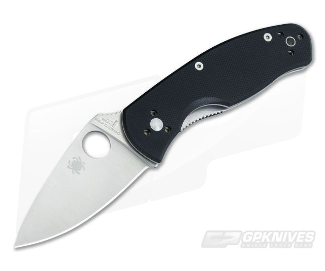Spyderco Persistence Satin Plain Edge Black G10 Liner Lock C136GP - SP-C136GP