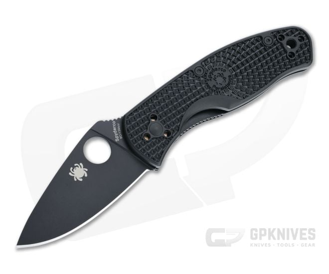 Spyderco Persistence Lightweight Black Plain Edge Black FRN Liner Lock Folder C136PBBK - SP-C136PBBK
