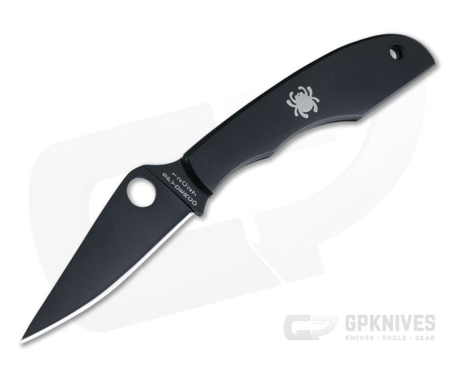 Spyderco Grasshopper Slipit Black Oxide Stainless Steel Slip Joint C138BKP - SP-C138BKP
