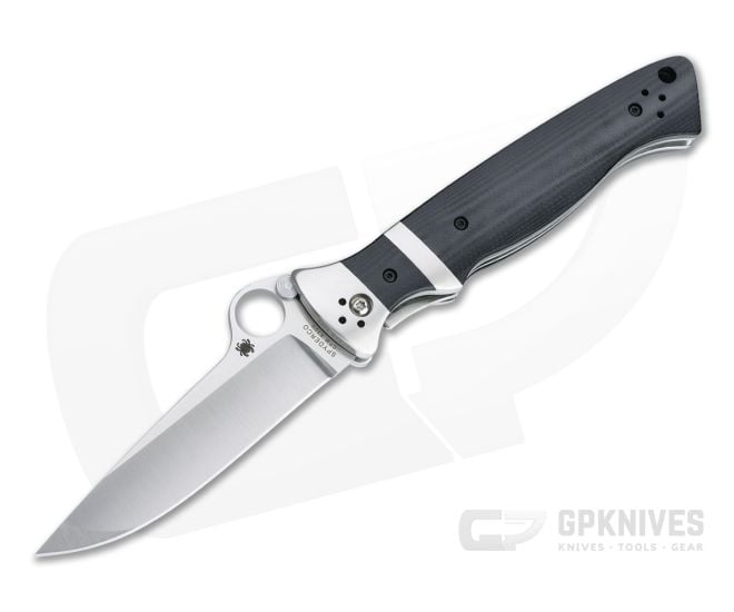 Spyderco Vallotton Sub-Hilt Satin S30V Black G10 Liner Lock Folder C149GP - SP-C149GP