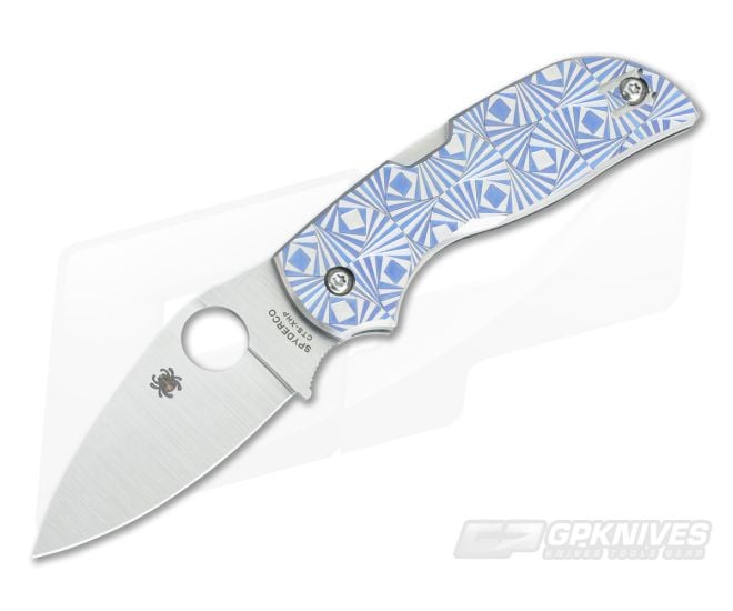 Spyderco Chaparral 4 Blue Anodized Stepped Titanium - SP-C152STIBLP