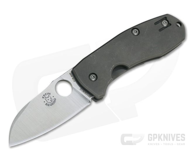 Spyderco Techno 2 Slysz Titanium Frame Lock Tom Krein Regrind - SP-C158TIP2-KR