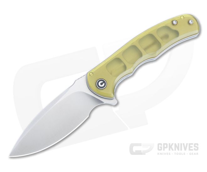 CIVIVI Mini Praxis Flipper Polished Ultem Satin D2 Drop Point C18026C-4 - CV-C18026C-4