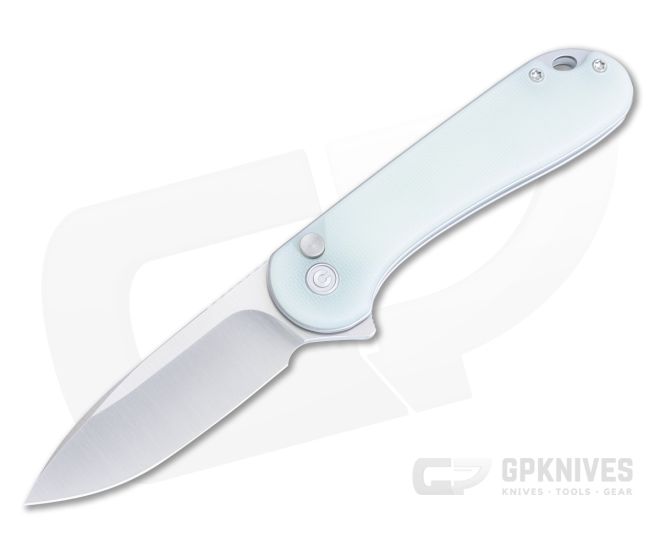 CIVIVI Button Lock Elementum II Flipper Natural G10 Satin Nitro-V C18062P-2 - CV-C18062P-2