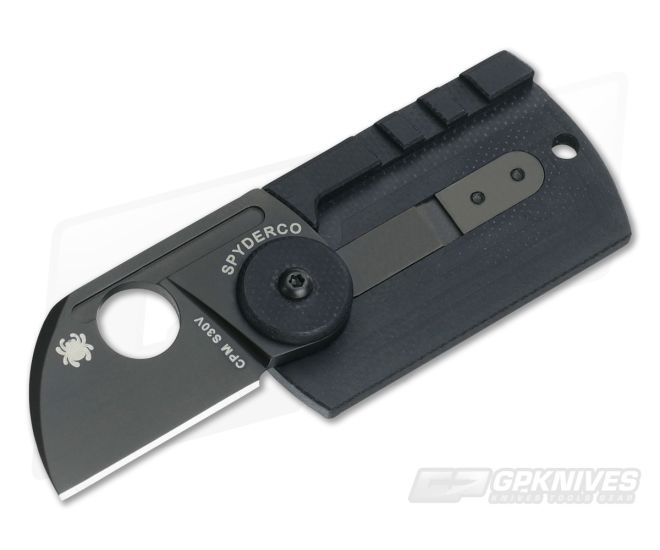 Spyderco Panchenko Dog Tag Knife Black Carbon Fiber/G10 C188CF - SP-C188CFBBKP