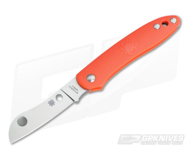 Spyderco Roadie Slip Joint Plain N690Co Orange FRN C189POR - SP-C189POR