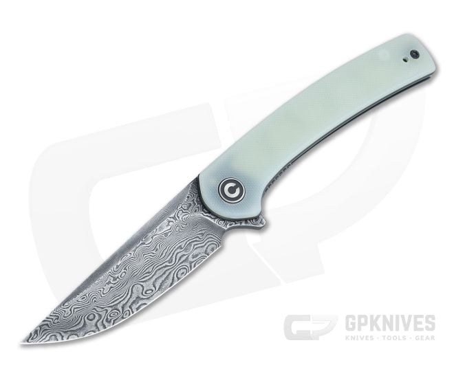CIVIVI Mini Asticus Black Damascus Natural G10 Liner Lock Flipper C19026B-DS1 - CV-C19026B-DS1