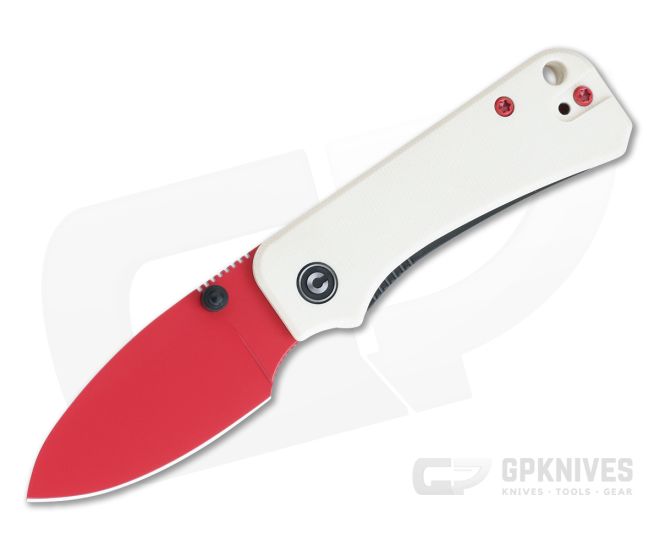 CIVIVI Baby Banter Red Nitro-V Ivory White G10 Liner Lock Folder C19068S-7 - CV-C19068S-7
