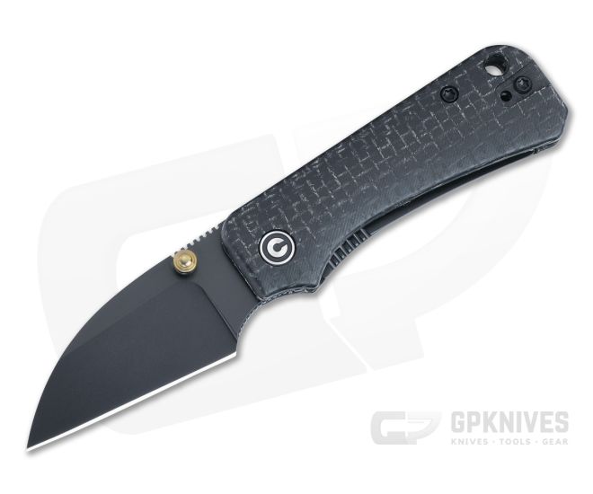 Civivi Baby Banter Wharncliffe Black Burlap Micarta Black Nitro-V Blade C19068SC-1 - CV-C19068SC-1