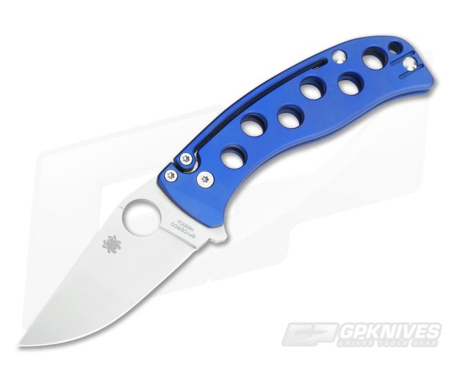 Spyderco Mike Read PITS Blue Titanium Folder C192TIBLP - SP-C192TIBLP