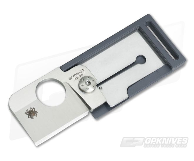 Spyderco SquareHead Gray Lightweight FRN Dog Tag Folding Knife C193PGY - SP-C193PGY
