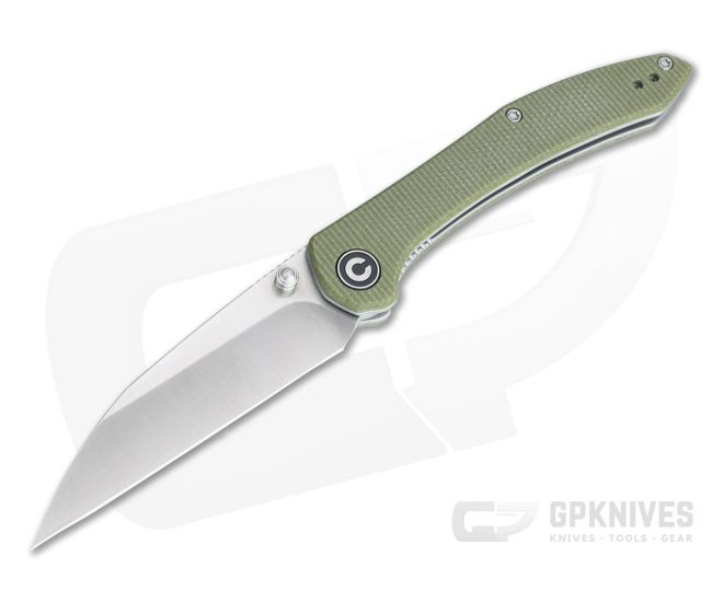 CIVIVI x Mallery Hadros Wharncliffe Satin Stainless Olive Micarta Liner Lock Folder C20004-3 - CV-C20004-3