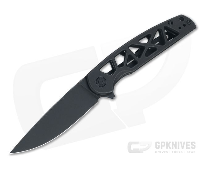 CIVIVI Perf Black Stonewashed Nitro-V Milled Stainless Steel Frame Lock Flipper C20006-B - CV-C20006-B