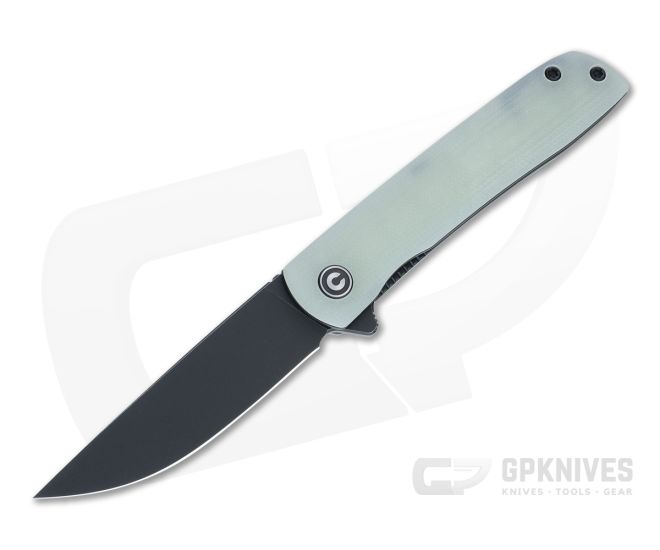 CIVIVI Bo Zinker Black Stonewashed Nitro-V Natural G10 Liner Lock Flipper C20009B-4 - CV-C20009B-4