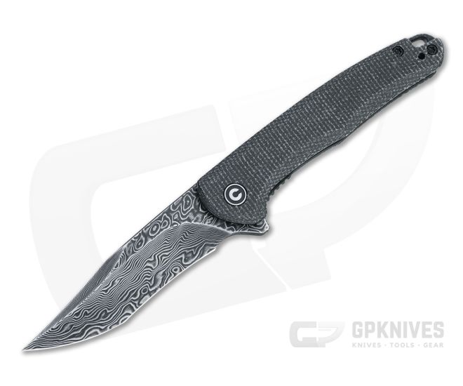 CIVIVI x Ochs Mini Sandbar Black Damascus Black Micarta Flipper C20011-DS1 - CV-C20011-DS1