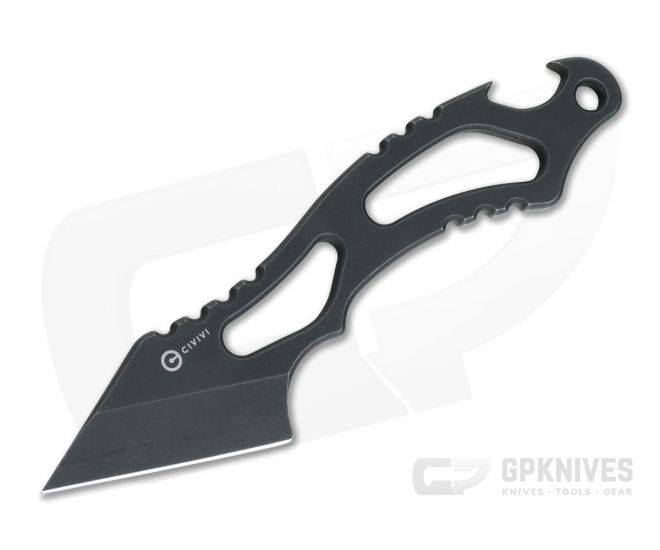 CIVIVI Kiri-EDC C2001B Black Stonewash Stainless Steel Kiridashi Fixed Blade - CV-C2001B
