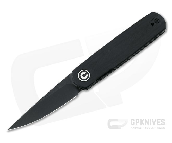 CIVIVI x Lundquist Lumi Black Stonewashed 14C28N Black G10 Top Flipper C20024-4 - CV-C20024-4