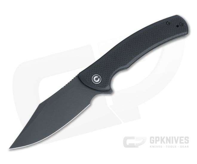 CIVIVI Sinisys Flipper Black Stonewashed 14C28N Coarse G10 Frame Lock Folder C20039-1 - CV-C20039-1