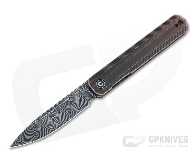 CIVIVI Exarch Black Copper Black Damascus Liner Lock Front Flipper C2003DS-2 - CV-C2003DS-2