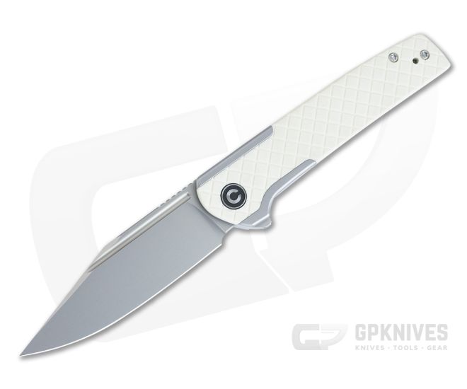 CIVIVI Cachet Flipper Blasted 14C28N Diamond Ivory White G10 Nested Frame Lock Folder C20041B-2 - CV-C20041B-2