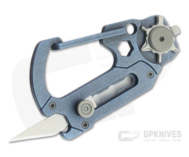 CIVIVI Polymorph Carabiner Blue Titanium Keychain Utility Multi-Tool C20045-3 - CV-C20045-3