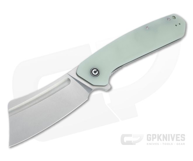CIVIVI Bullmastiff Stonewashed Cleaver Coarse Natural G10 Liner Lock Flipper C2006E - CV-C2006E