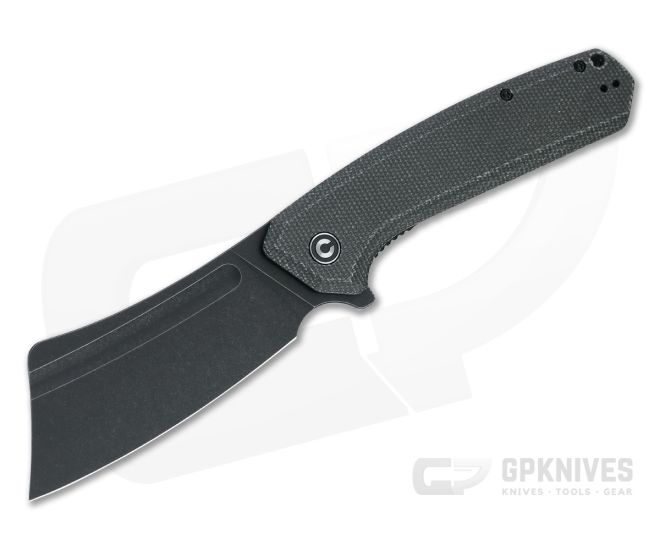 CIVIVI Bullmastiff Black Stonewashed Cleaver Dark Green Micarta Liner Lock Flipper C2006F - CV-C2006F