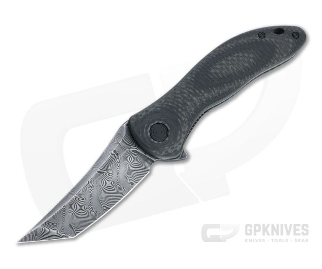 CIVIVI Synergy3 Tanto Black Damascus Carbon Fiber/G10 Liner Lock Flipper C20075B-DS1 - CV-C20075B-DS1
