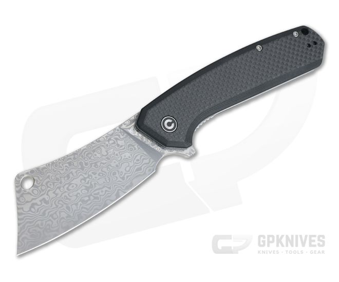 CIVIVI Mastodon Carbon Fiber/G10 Black Damascus Liner Lock Flipper C2012DS-1 - CV-C2012DS-1