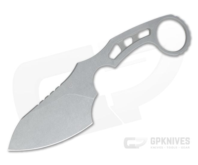 CIVIVI Planck Gray Stonewashed D2 Maciej Torbé Fixed Blade Neck Knife C2022A - CV-C2022A