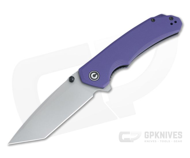 CIVIVI Brazen Tanto Purple G10 Gray Stonewashed D2 Liner Lock Flipper C2023A - CV-C2023A